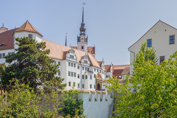 View of Hartenfels Castle, a magnificent Renaissance castle in the city of Torgau