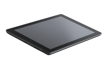 Touchscreen Tablet with Multi-Function Capabilities Isolated on Transparent Background