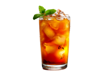 Tea Infused Cocktail with Unique Aroma and Taste Isolated on Transparent Background