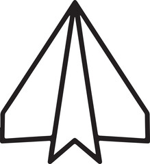 Paper Plane Outline Graphic Symbol