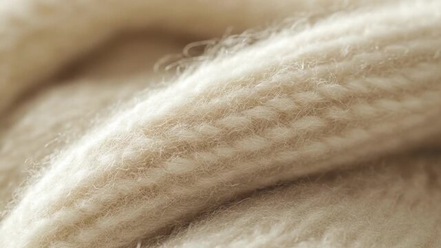 A close-up view of a white blanket with texture and fibers visible