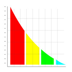 Declining Trend Chart: A visual representation of a declining trend, with color-coded bar chart, is used to present the decreasing trend. The clean and simple design showcases data and insights