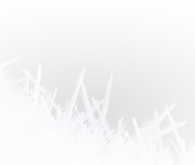 snow frost in the form of natural patterns on the window pane against the background of the morning sky Png