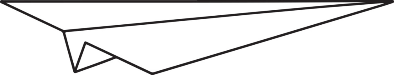 Simple Paper Airplane Silhouette Design