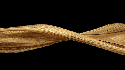 Shiny golden fluid wave elegant textured abstract design element