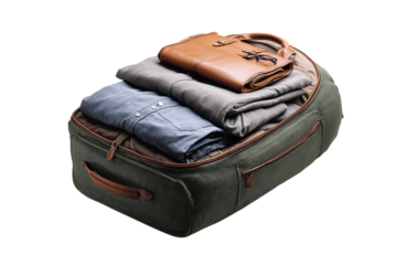 Travel scarf with zippered hidden pocket isolated on transparent background