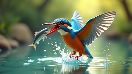 Fototapeta premium Bright and colorful animal poster.
