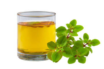 Tulsi tea loose leaf blend isolated on transparent background