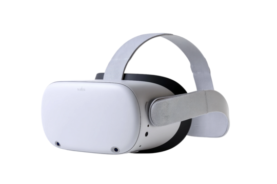 All-in-one VR headset for gaming and virtual experiences isolated on transparent background