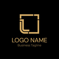 Logo Geometry Modern Gold Business Company Design Template