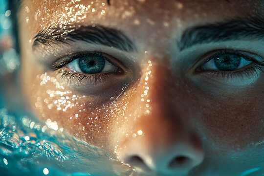 Generative AI image of smiling athletes during individual or group fitness training session including gym coach and mixed gender outdoor workouts