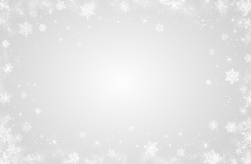 Transparent Winter Overlay with Snowflakes, Ice Elements, Frost Effect and Christmas Celebration