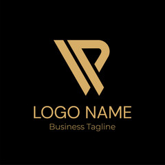 Logo Geometry Modern Gold Business Company Design Template