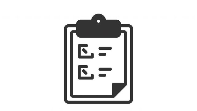 Animated check list icon