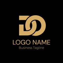 Logo Geometry Modern Gold Business Company Design Template