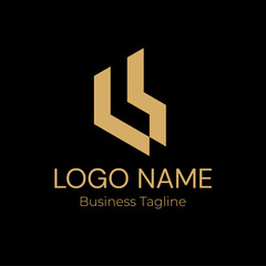 Logo Geometry Modern Gold Business Company Design Template