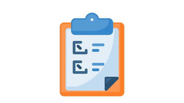 Animated check list icon