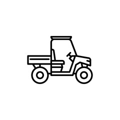 Naklejka premium UTV outline icon. Utility Task Vehicle black line illustration.