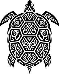 Fototapeta premium Mystic Warrior Tattoo Design Black