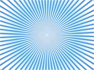Blue Sunburst Background with Radiating Stripes