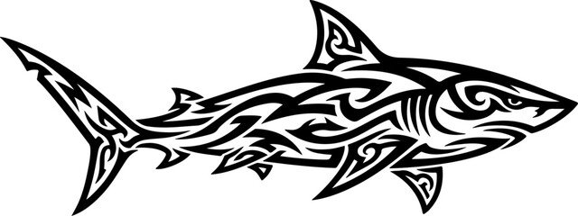 Mystic Warrior Tattoo Design Black