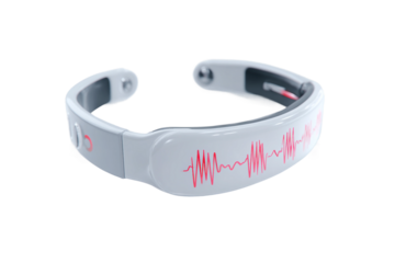 Continuous stress tracking wearable for mental wellness isolated on transparent background
