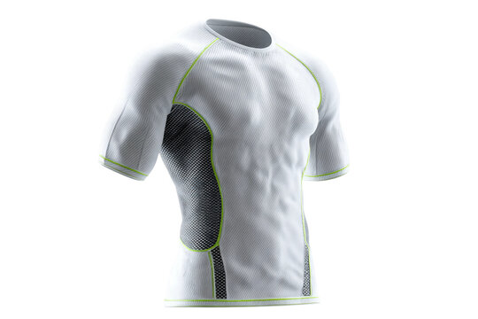 Ergonomic wearable posture shirt for spine support isolated on transparent background