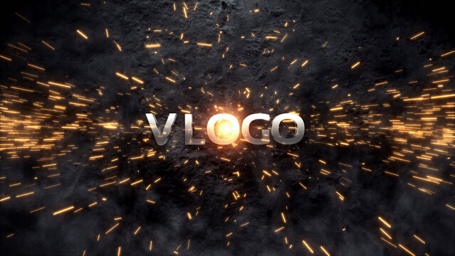 Logo Explosion Spark Burst Fiery Explosion Intro