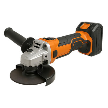 Cordless angle grinder isolated on transparent background, a versatile power tool for grinding and cutting materials