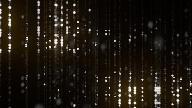 Golden Bokeh Rain &ndash; Elegant Light Droplets Background