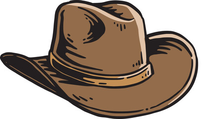 Cowboy Hat Western Style Vector Illustration