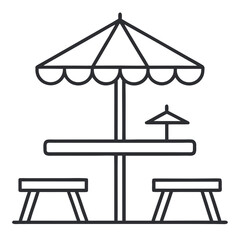 Table and chairs vector illustration featuring furniture design objects like a seat, stool, and bar icon set for home and office interior