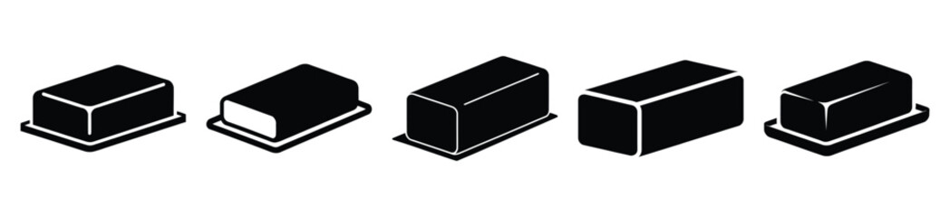 set of  butter stick icon vector illustration isolated on white background