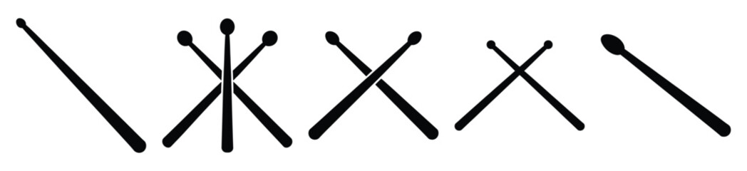 set of  drumstick icon vector illustration isolated on white background