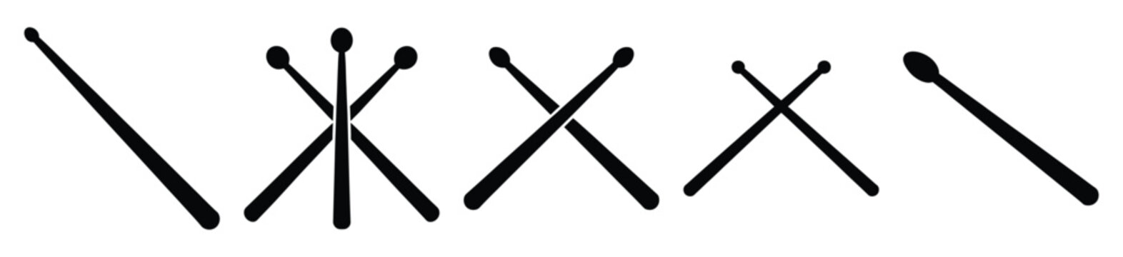 set of  drumstick icon vector illustration isolated on white background