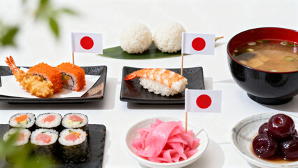 Celebrating Japan National Foundation Day with traditional dishes and festive decorations