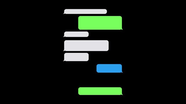 Messaging concept, with chatting . Motion graphics