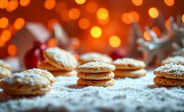 Christmas cookies christmas background christmas holiday background winter decoration celebration