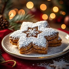 Delicious snowflake cookies dusted with sugar bring festive cheer to your holiday recipes and seasonal celebrations this winter