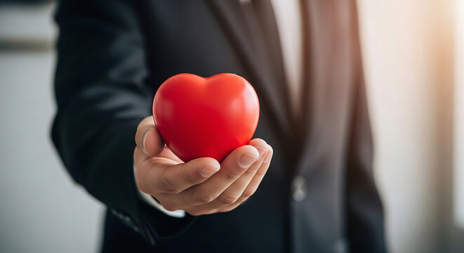 Give Your Heart to Business Success - Professional Offering of Care and Compassion in Corporate World for Marketing and Advertising