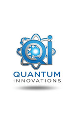 Quantum Innovations logo with atom design and blue Q and I letters.