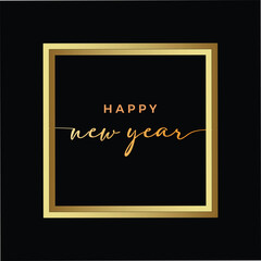 2026 New Year Celebration Card Banner and Poster, Happy New Year Vector Template Design with Isolated on a Black Background, 