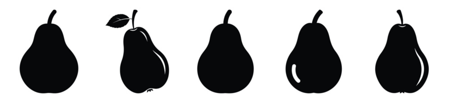 set of  pear fresh icon vector illustration isolated on white background