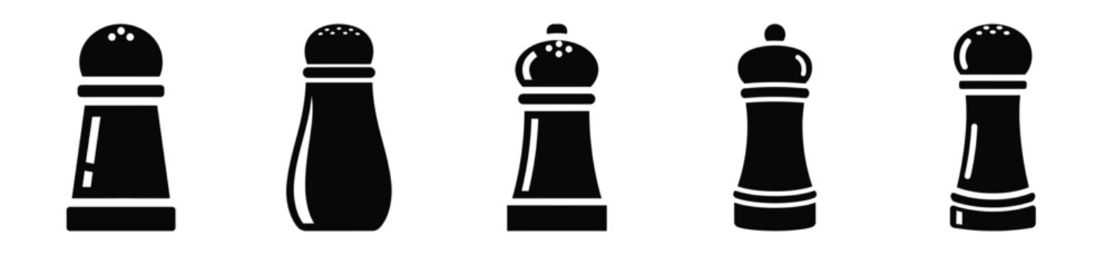 set of  pepper shaker icon vector illustration isolated on white background
