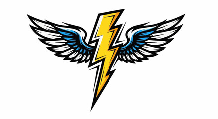 Winged Lightning Bolt Symbol.