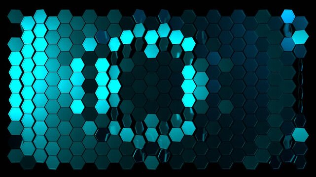 abstract Hexagon blue background
