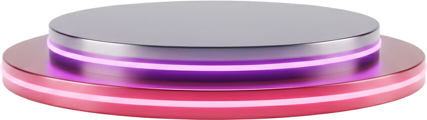 3D Modern Futuristic Product Metal Circle Stage