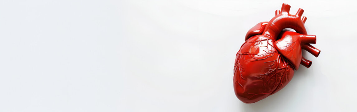 Vibrant anatomical heart model for medical illustration projects and cardiovascular health awareness campaigns design resource