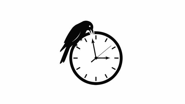 clock on white background