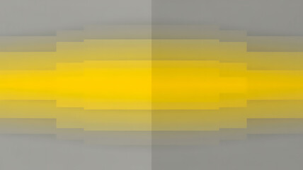 Abstract geometric pattern with a bright yellow horizontal band fading into grey layers